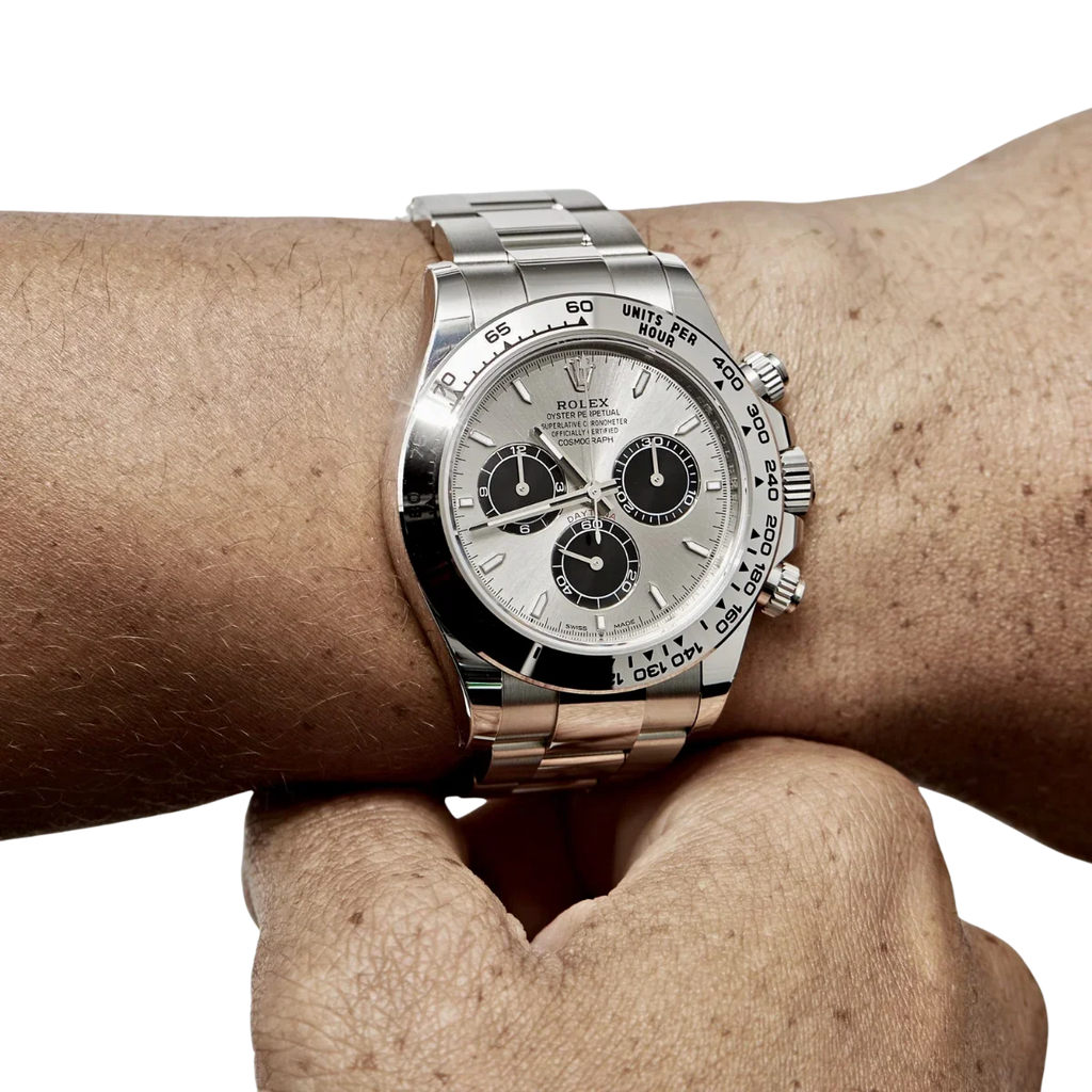 Daytona 40 mm White Gold Silver Dial Mens Watch M126509-0003