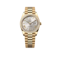 Day-Date 40 mm Yellow Gold Diamond Bezel Silver Dial M228348rbr-0007