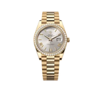 Day-Date 40 mm Yellow Gold Diamond Bezel Silver Dial M228348rbr-0007