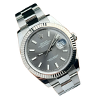 Datejust 41 mm Stainless Steel Slate Dial Oyster M126334-0013 New