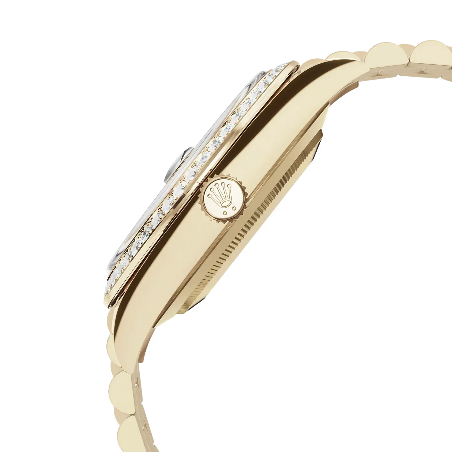 Day-Date 40 Yellow Gold Green Roman Numeral Dial Diamond Bezel M228348RBR-0040