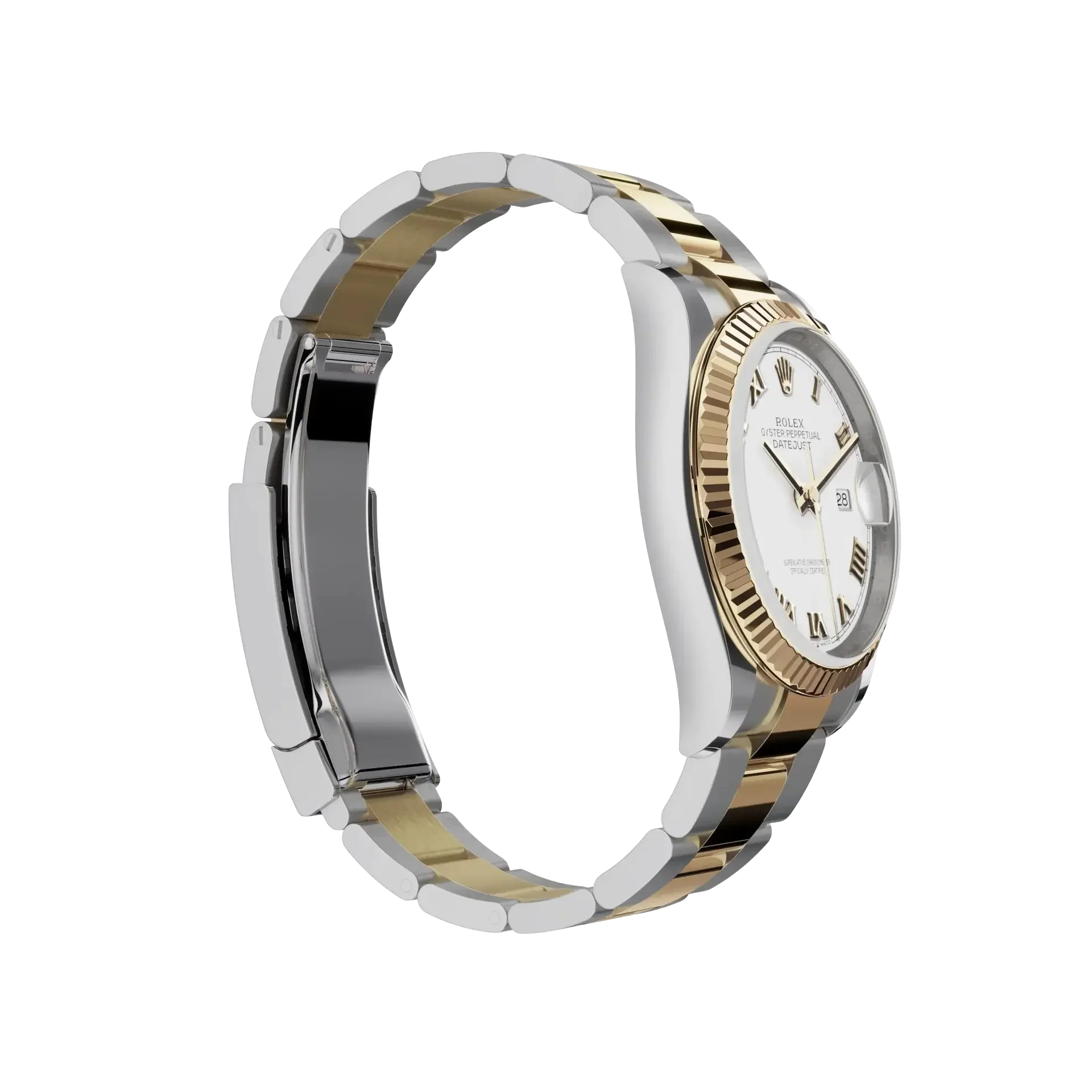 Datejust 36 mm White Dial, Yellow Rolesor 126233-0030