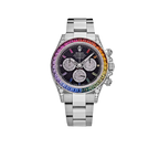 Daytona 40mm 116599RBOW Rainbow White Gold Black Dial