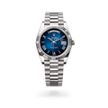 Day-date Oyster Perpetual 40mm White Gold Blue Ombré Dial, Fluted bezel M228239-0076