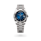 Day-date Oyster Perpetual 40mm White Gold Blue Ombré Dial, Fluted bezel M228239-0076