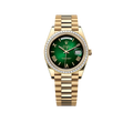 Day-Date 40mm | 18k yellow gold President bracelet | Green ombré dial Diamond bezel | Mens Watch 228398TBR