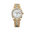 Day-Date 40 228398TBR Yellow Gold Mother of Pearl Diamond Baguette Dial and Bezel