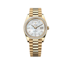 Day-Date 40 228398TBR Yellow Gold Mother of Pearl Diamond Baguette Dial and Bezel