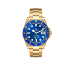 Submariner 41mm Yellow Gold Blue Dial Bezel Mens Watch 126618