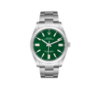 Oyster Perpetual 41mm Green Dial Steel Mens Watch 124300