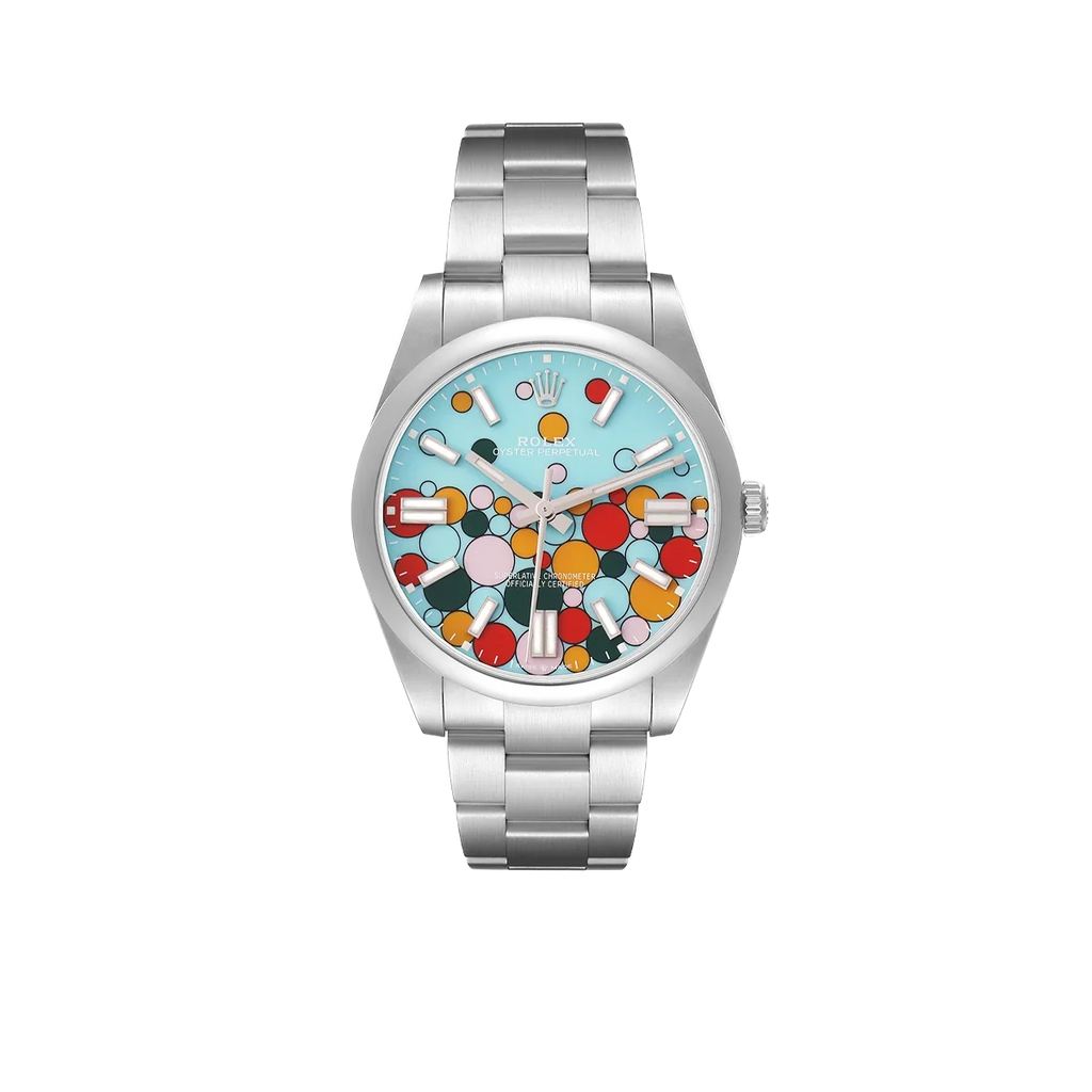 Oyster Perpetual 41mm Celebration Dial Steel Mens Watch 124300