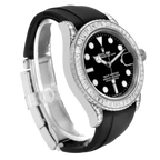 Yacht-Master 42mm White Gold and Diamond-Set / Black / Oysterflex