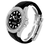Yacht-Master 42mm White Gold and Diamond-Set / Black / Oysterflex