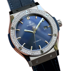 Classic Fusion Blue Titanium 42mm Diamond Benzel 542.NX.7170.LR.1104