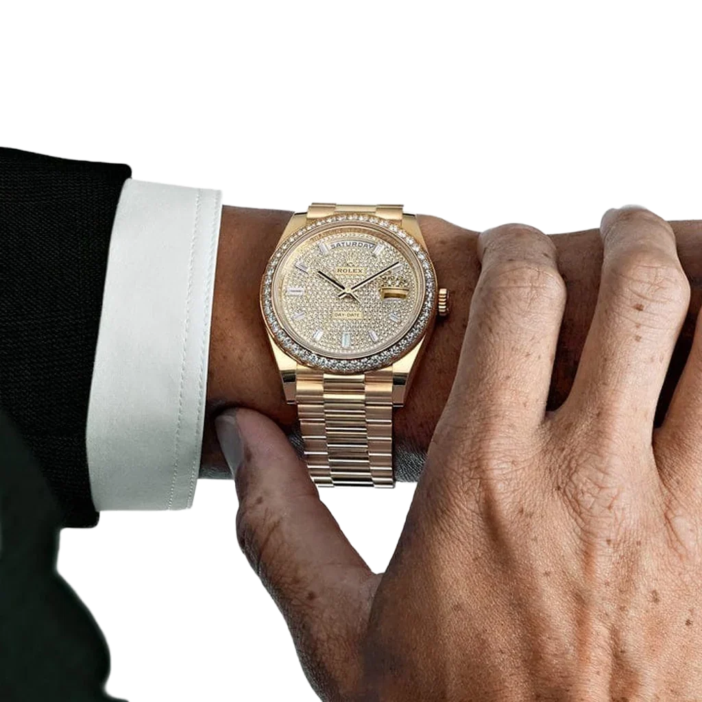 Day-Date 40 228348RBR Yellow Gold Diamond Dial Diamond Bezel