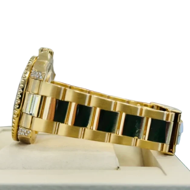 GMT-Master II 40mm Yellow Gold Pepsi Bezel Diamond Set Watch 116718LN