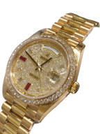 Day-Date 40mm Yellow Gold Diamond Ruby Pave Dial Diamond Bezel 228348RBR
