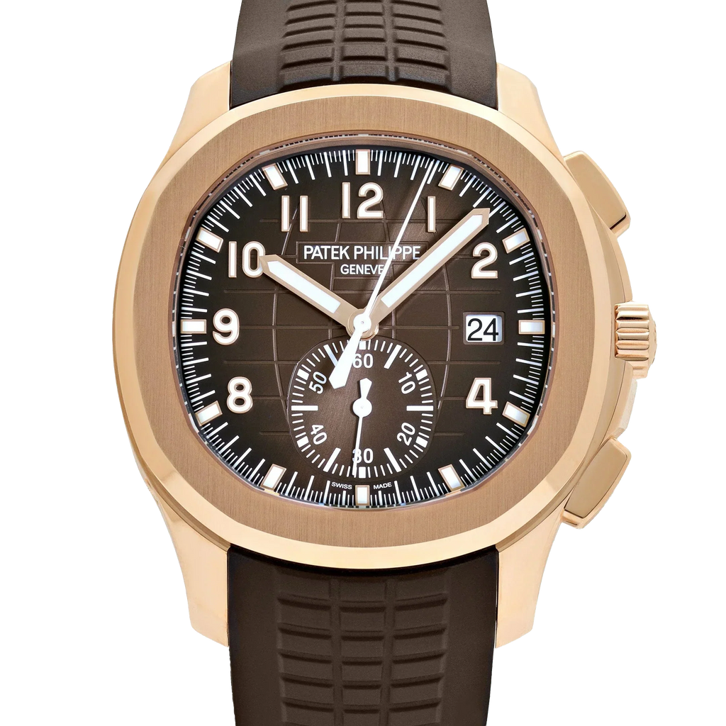 Aquanaut 42mm 5968R-001 Chronograph Rose Gold Brown Dial