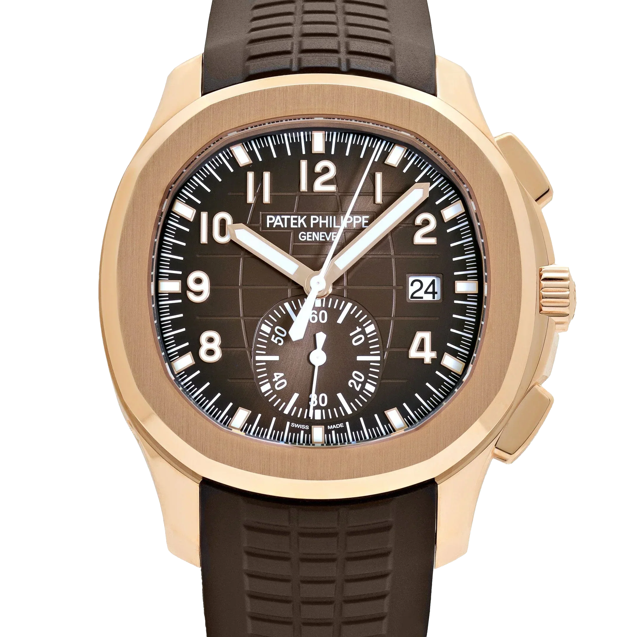 Aquanaut 42mm 5968R-001 Chronograph Rose Gold Brown Dial