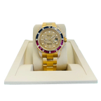 GMT-Master II 40mm Yellow Gold Pepsi Bezel Diamond Set Watch 116718LN