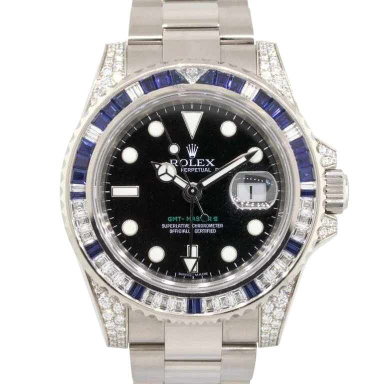 GMT-Master II, Reference 116759SA White Gold Diamond And Sapphire