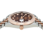 Datejust 41MM 126331 Chocolate Diamond Dial Fluted Bezel Two Tone Rose Gold Jubilee Bracelet