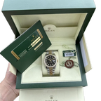 Datejust 36mm Black Dial Steel Yellow Gold Diamond Mens Watch 116243