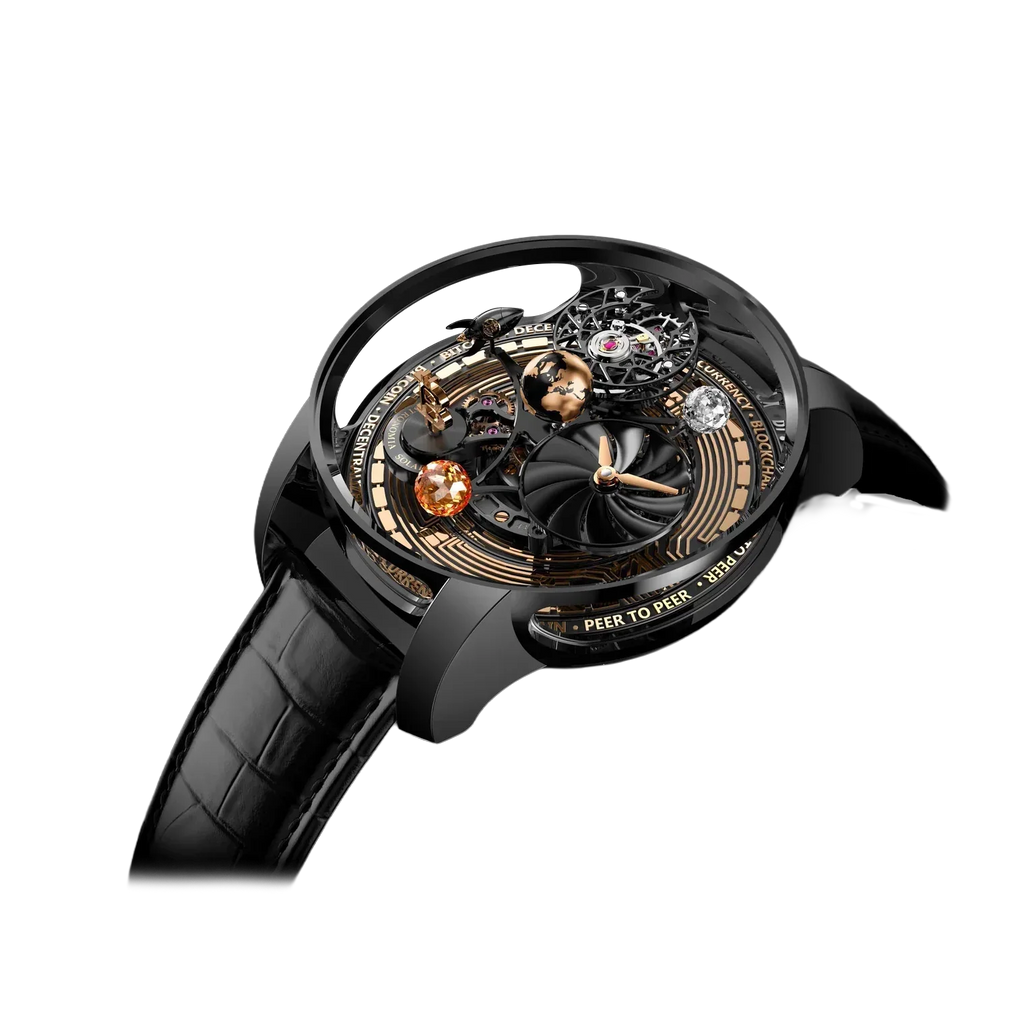 Astronomia Solar Bitcoin 44mm Black DLC, Titanium Manual Winding AS310.21.AB.AA.A