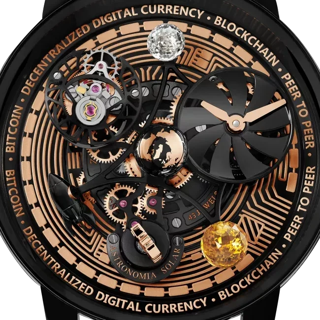 Astronomia Solar Bitcoin 44mm Black DLC, Titanium Manual Winding AS310.21.AB.AA.A