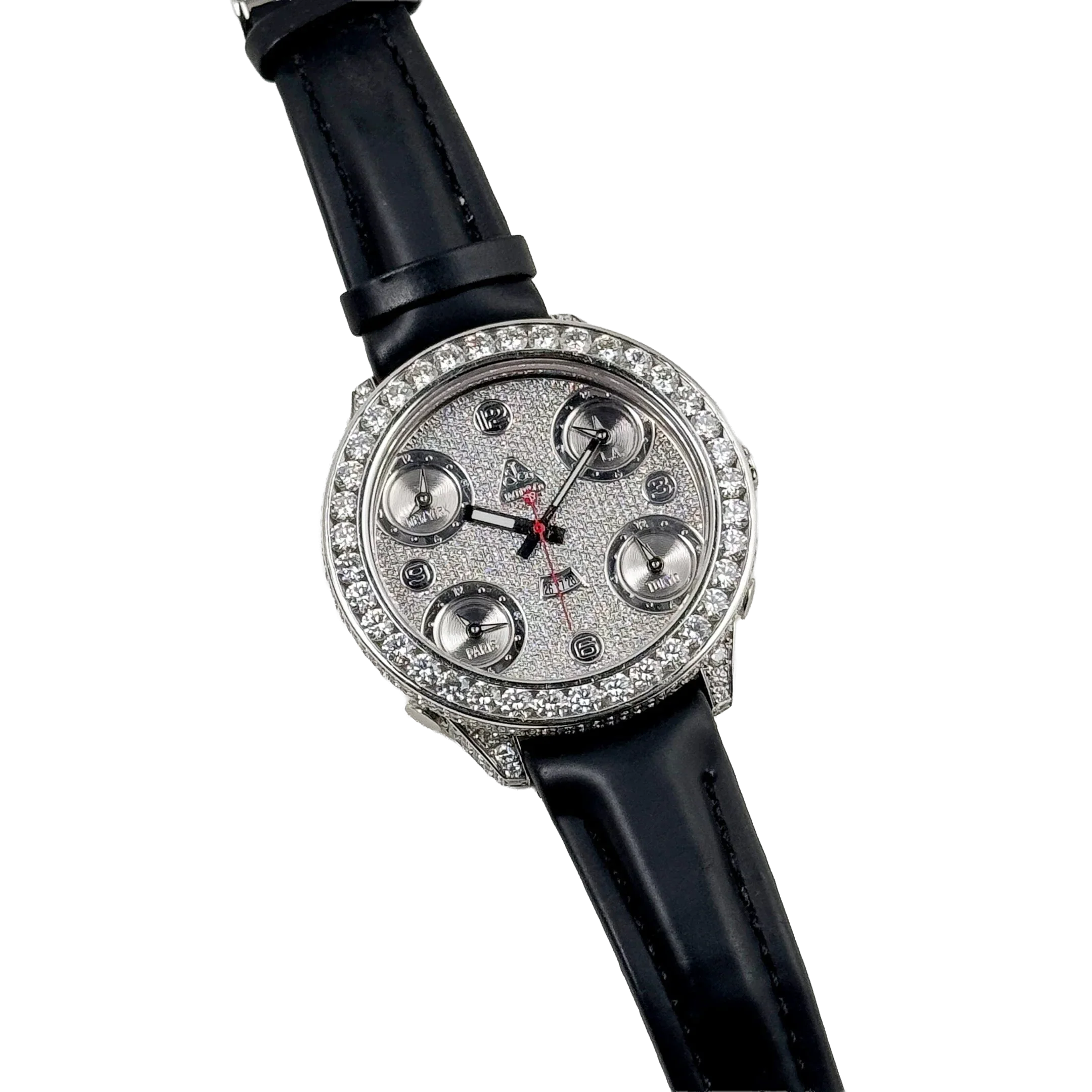 Five Time Zone Steel Diamond 40mm JCM-30