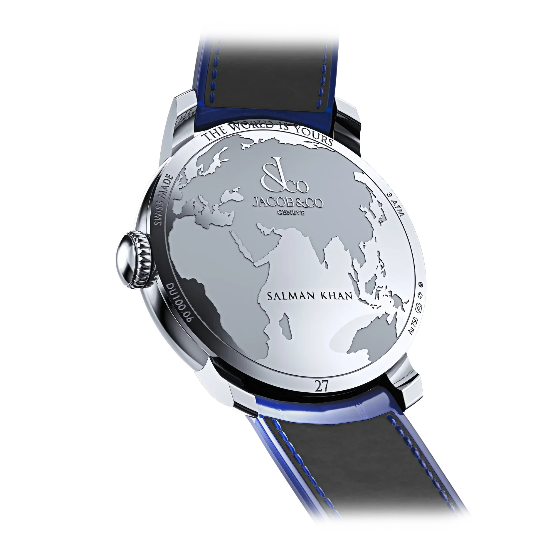 The World Is Yours Dual Time Zone Salman Khan 43mm Stainless Steel Automatic Winding DT100.10.AB.AA.ABALA