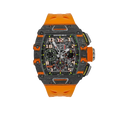 RM 11-03 McLaren Carbon TPT, Skeleton Dial, Orange Strap, 50 mm