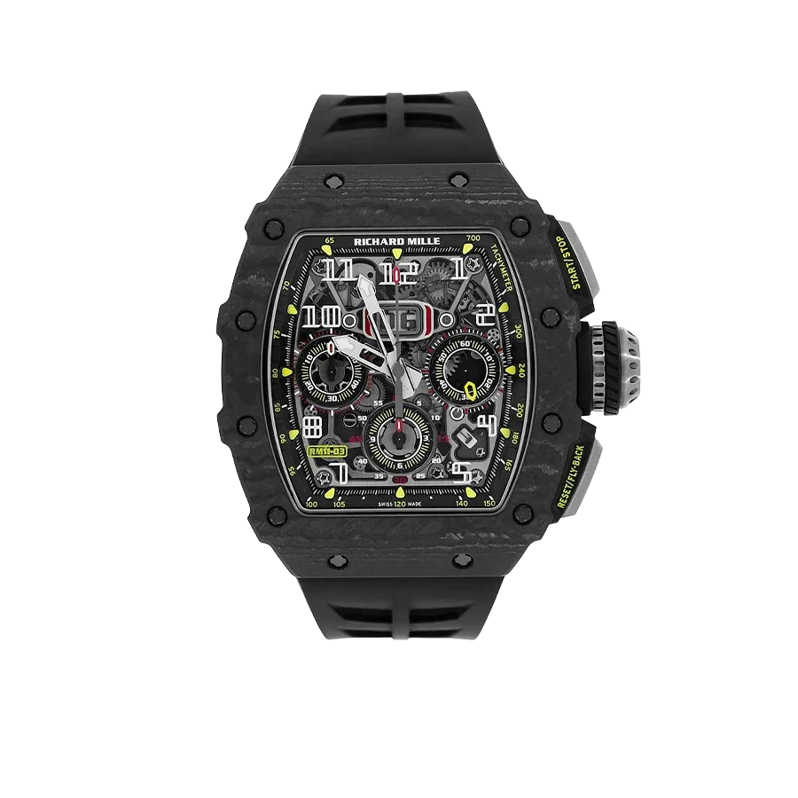RM 11-03 Black NTPT, Skeleton Dial, 50 mm
