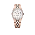 Land-Dweller Oyster 40mm Everosegold & Diamonds Intense White Honeycomb Motif Dial  127385TBR-0003