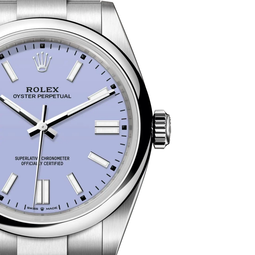 Oyster Perpetual 41mm Stainless Steel Lavender Dial Men Watch 134300-0012 New 2025