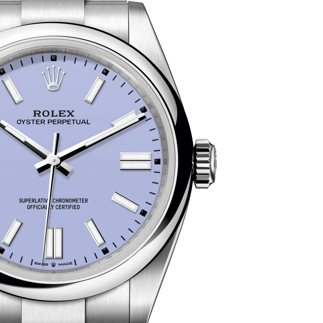 Oyster Perpetual 41mm Stainless Steel Lavender Dial Men Watch 134300-0012 New 2025