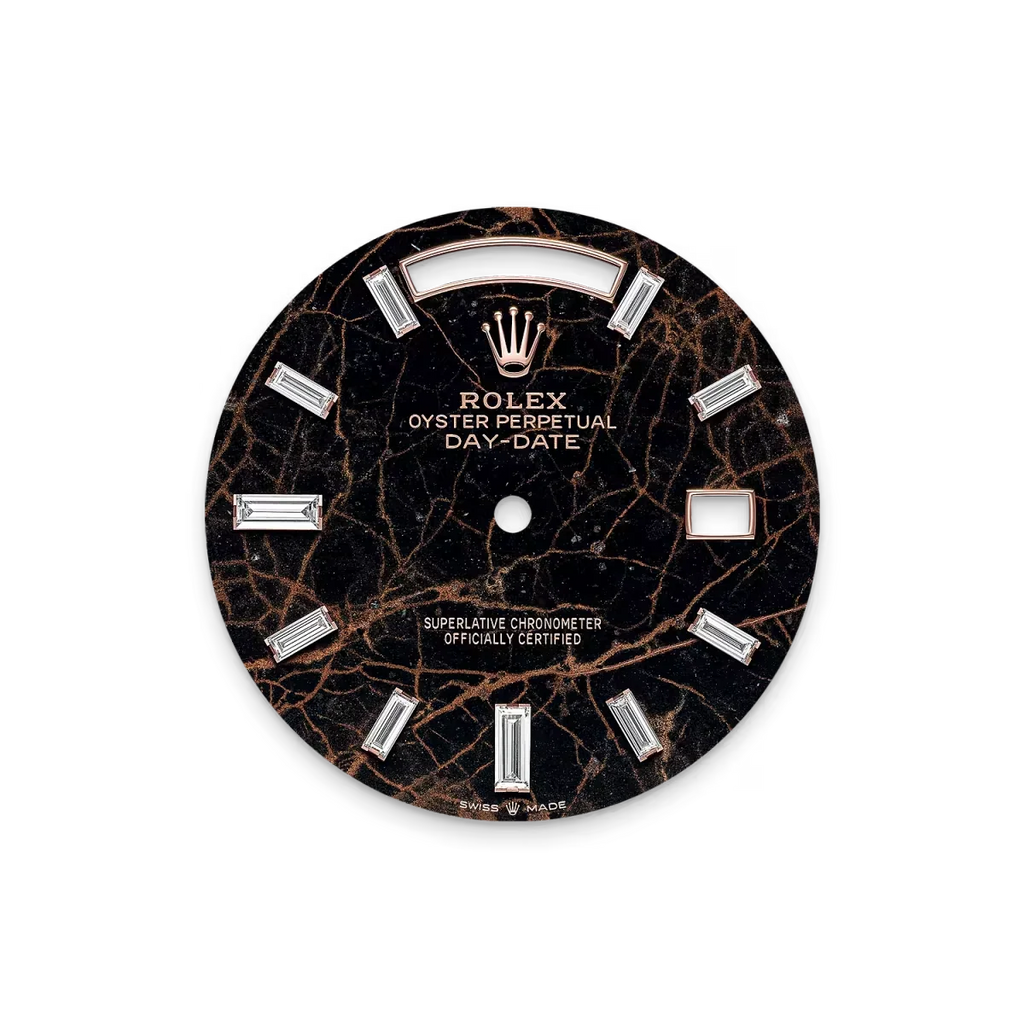 Day-Date 40 228345RBR Rose Gold Eisenkiesel Diamond Dial Diamond Bezel