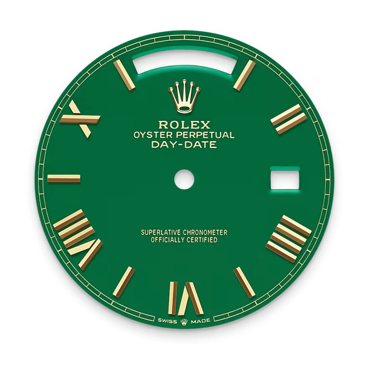 Day-Date 40 Yellow Gold Green Roman Numeral Dial Diamond Bezel M228348RBR-0040