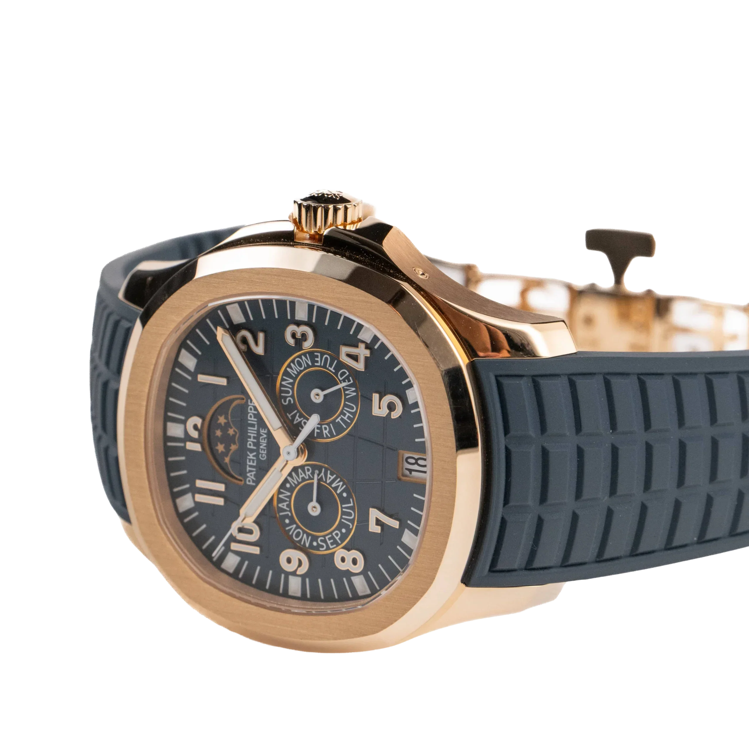 Aquanaut Luce 40mm 5261R-001 Annual Calendar Moon Phases Rose Gold Blue-Gray Dial