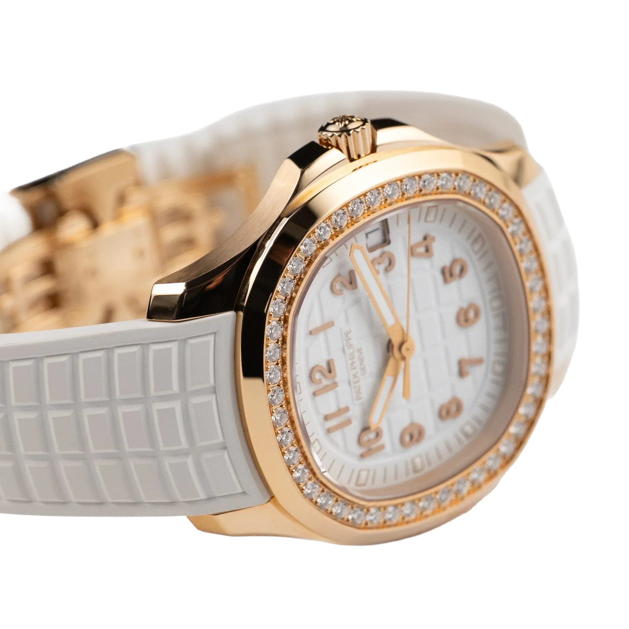 Aquanaut Luce 39mm 5268/200R-001 Rose Gold White Dial Diamond Bezel