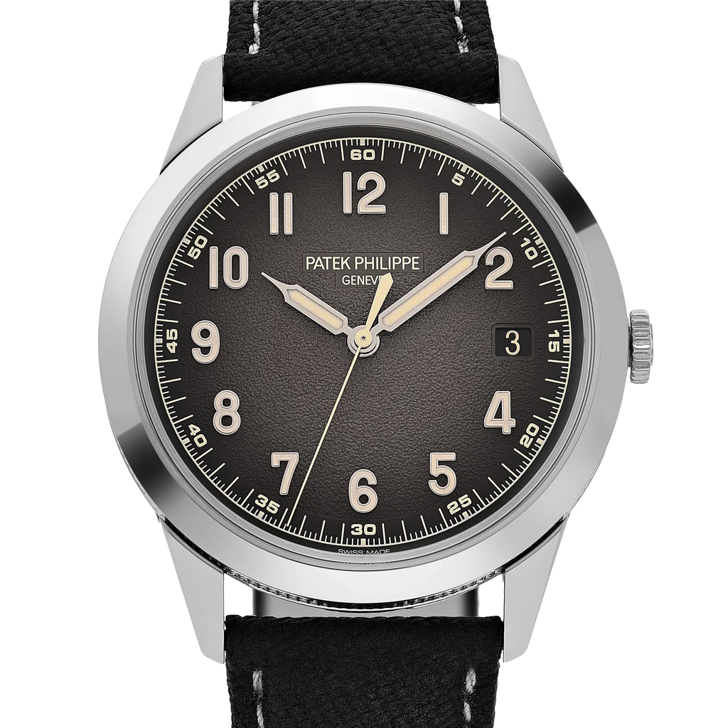 Calatrava 40mm 5226G-001 White Gold Charcoal Dial Date