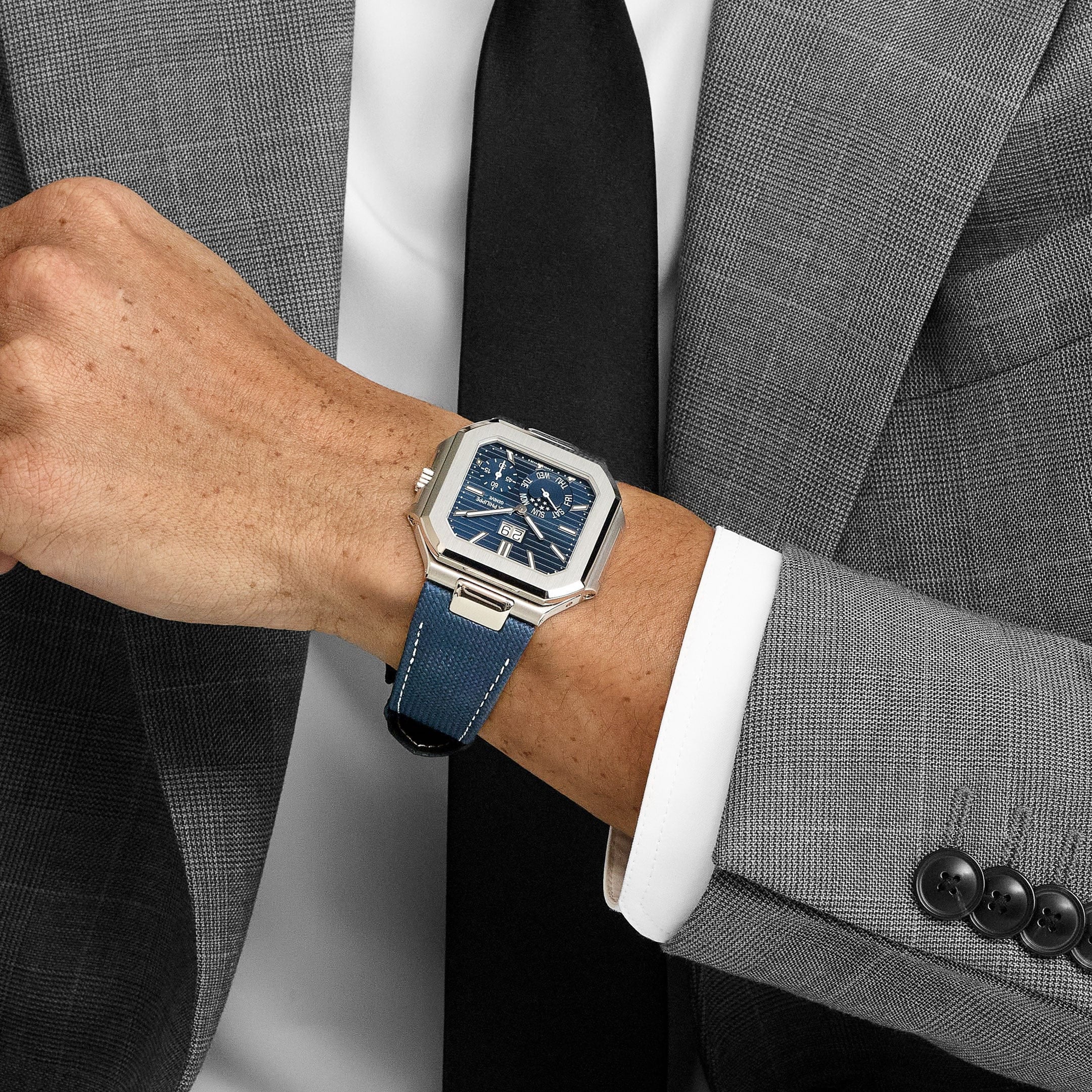 Cubitus 45mm 5822P-001 Platinum Blue Dial Moon Phase