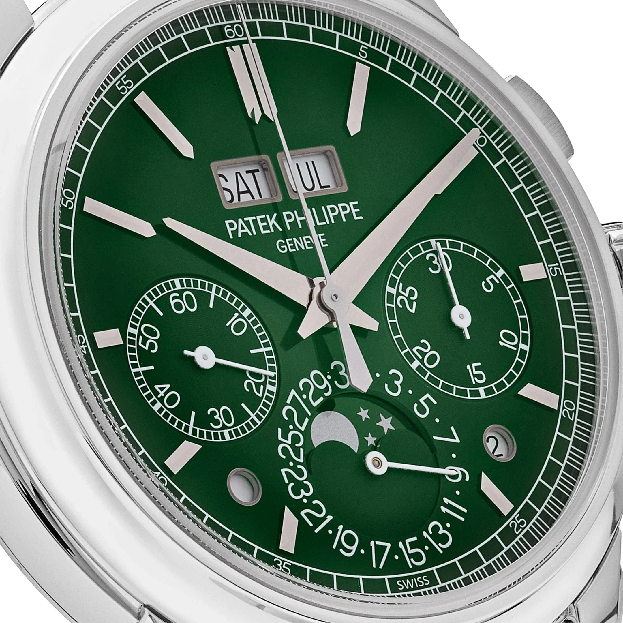 Grand Complications 41mm 5270P-014 Perpetual Calendar Chronograph Platinum Green Dial