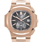 Nautilus 40mm 5980/1R-001 Chronograph Date Rose Gold Black Dial