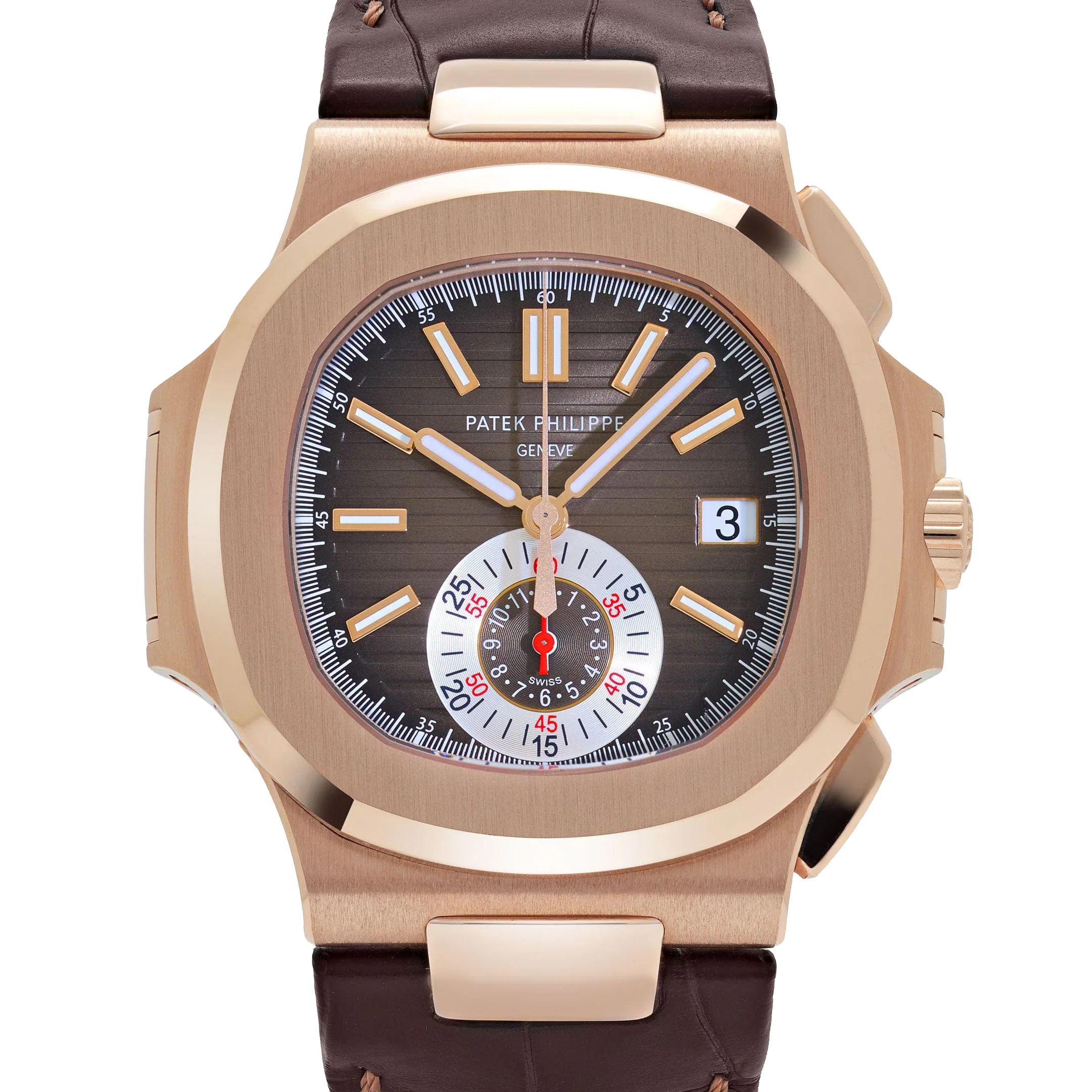 Nautilus 40mm 5980R-001 Chronograph Rose Gold Brown Dial