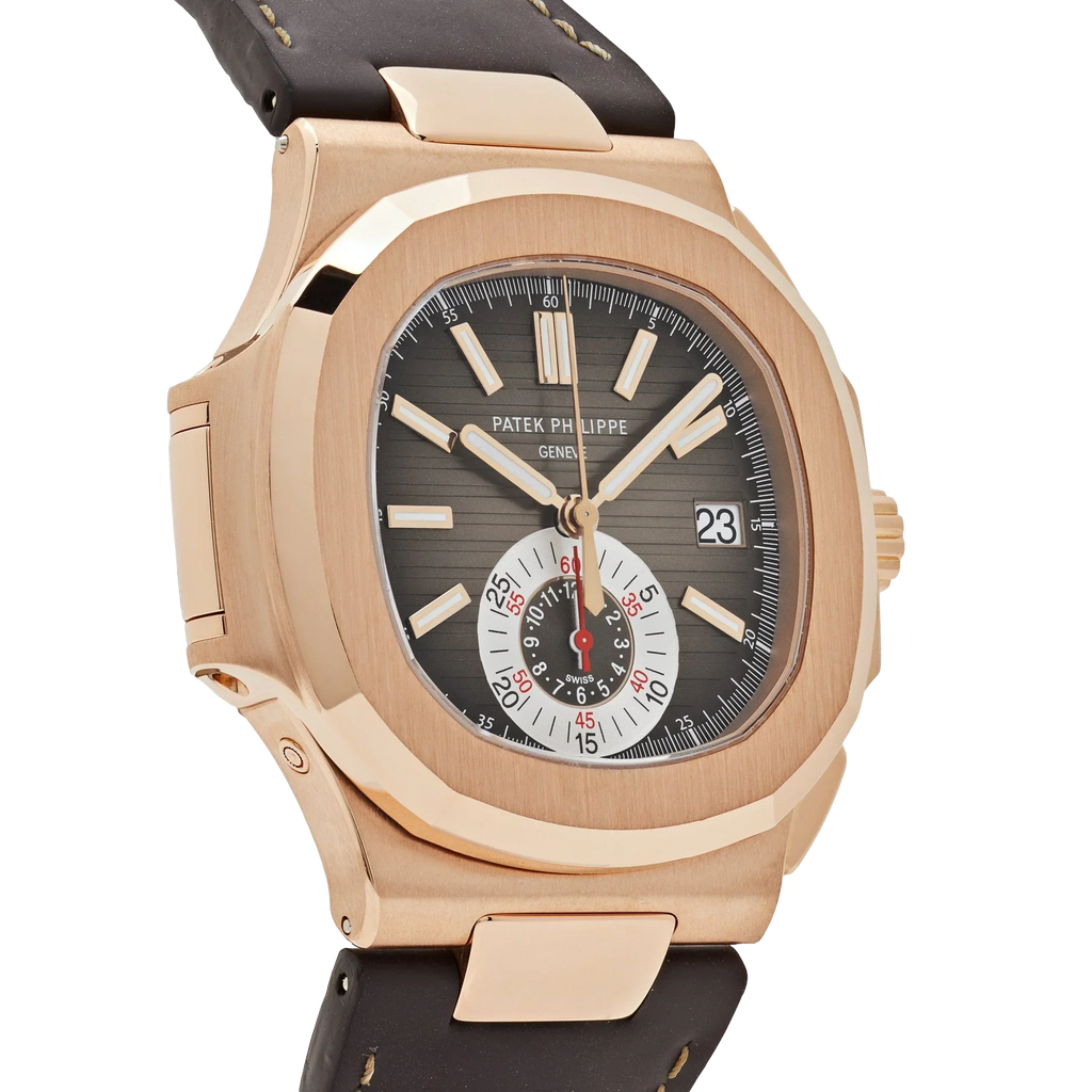 Nautilus 40mm 5980R-001 Chronograph Rose Gold Brown Dial