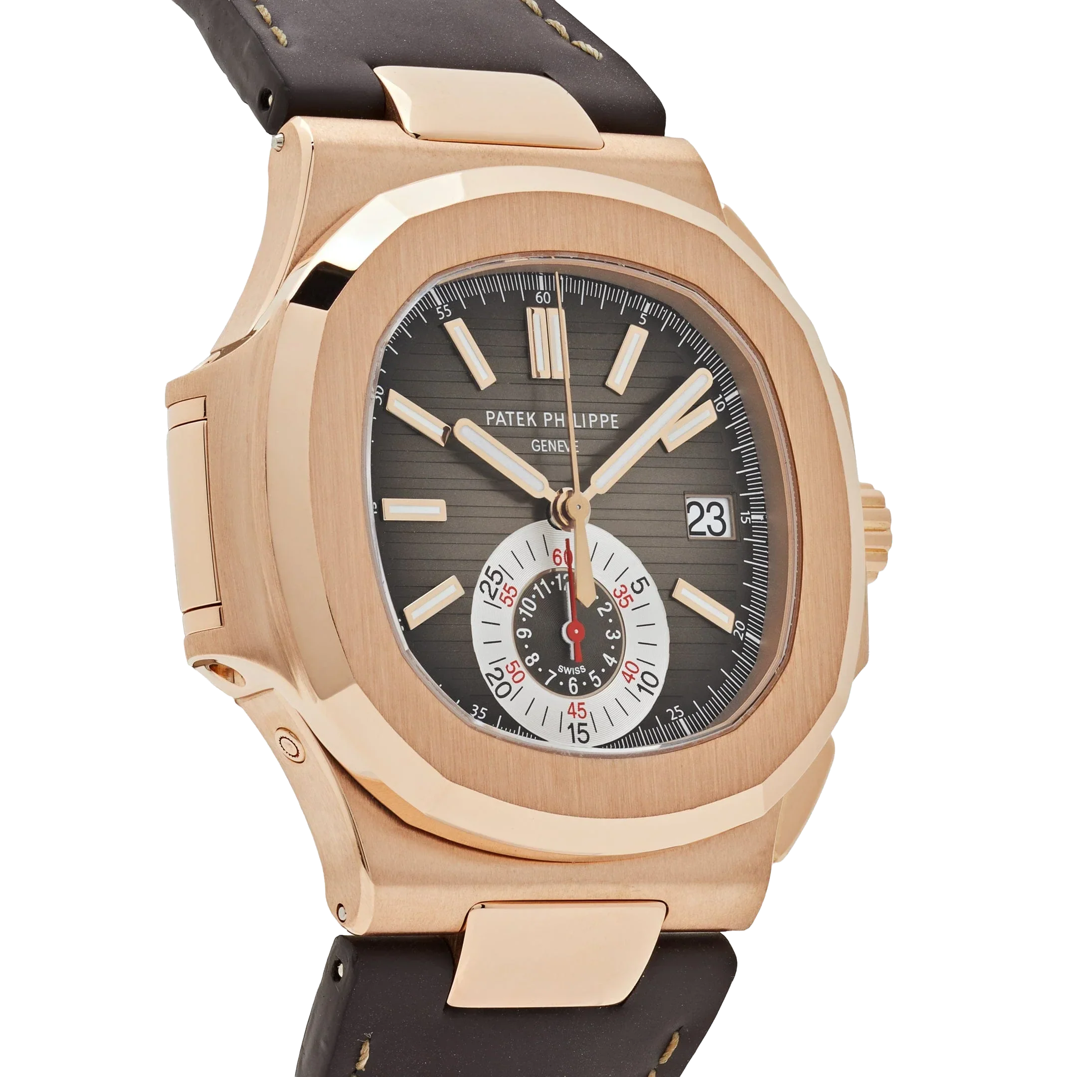 Nautilus 40mm 5980R-001 Chronograph Rose Gold Brown Dial