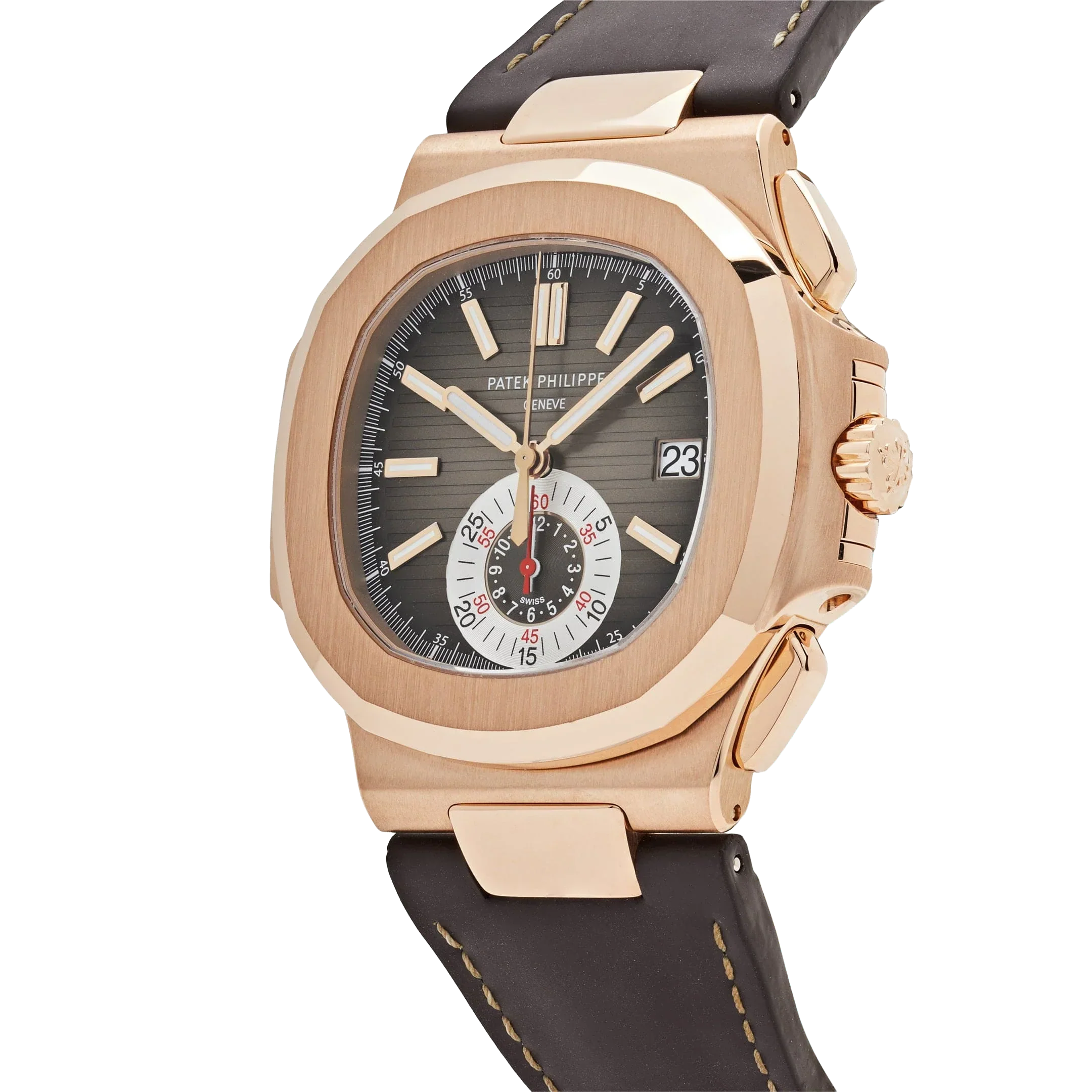 Nautilus 40mm 5980R-001 Chronograph Rose Gold Brown Dial