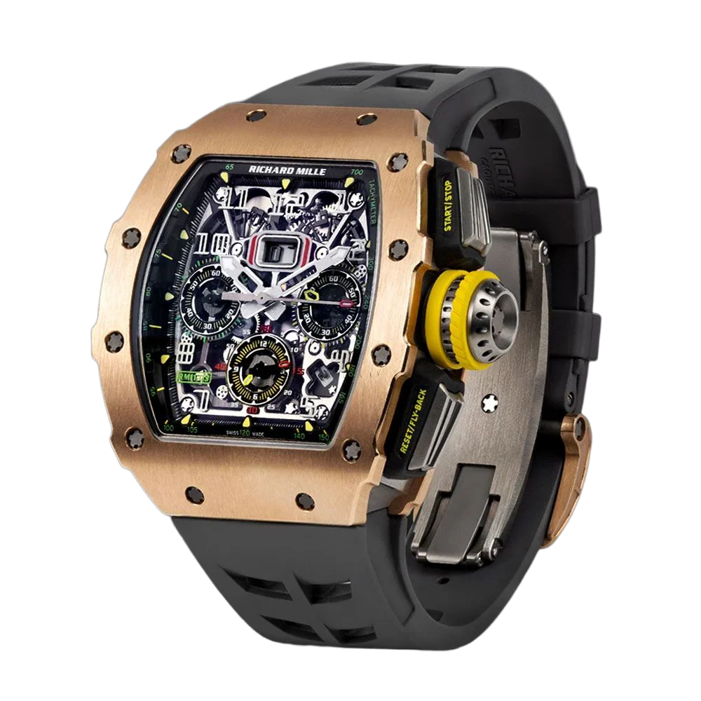 RM 11-03 Rose Gold &amp; Titanium, Skeleton Dial, 50 mm