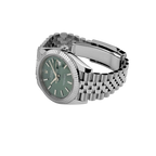 Datejust 41mm Steel White Gold Mint Green Dial Mens Watch 126334-0028